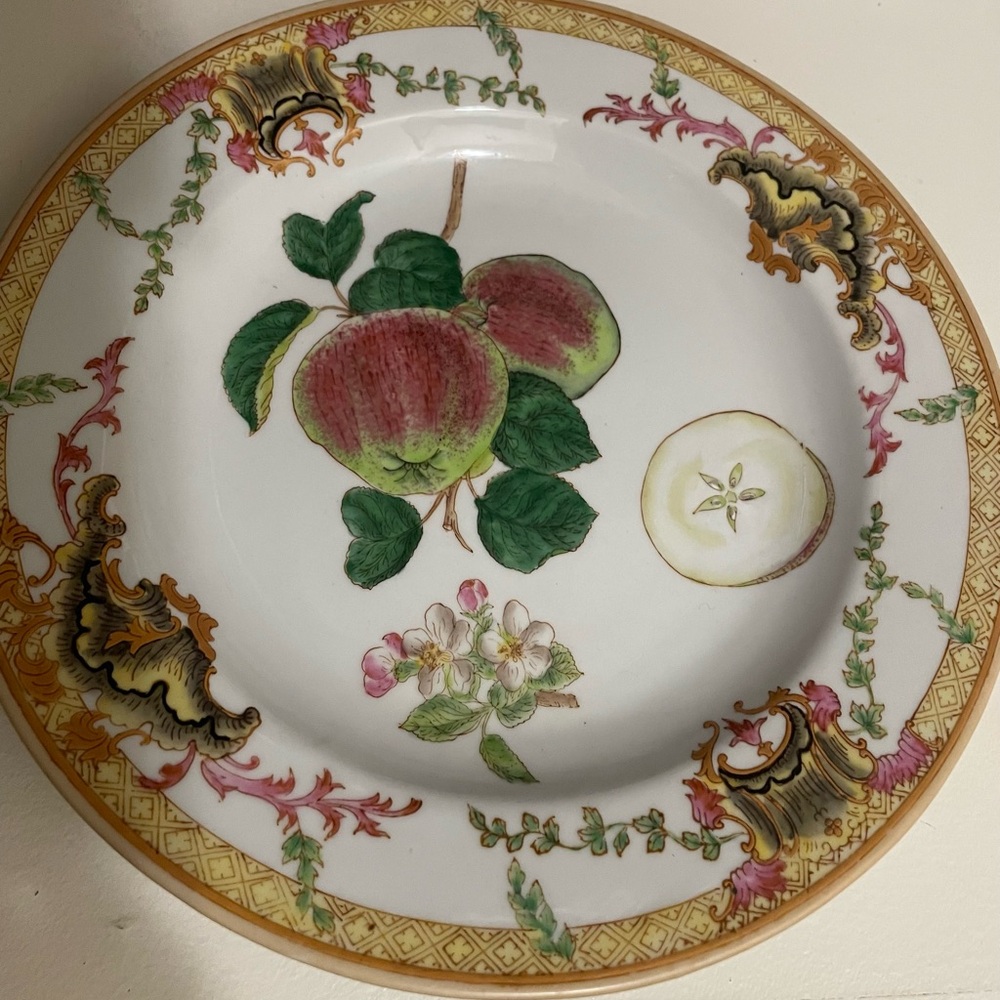 Mark Roberts Porcelain Plates with Fruit Motif - Picture 3 of 6